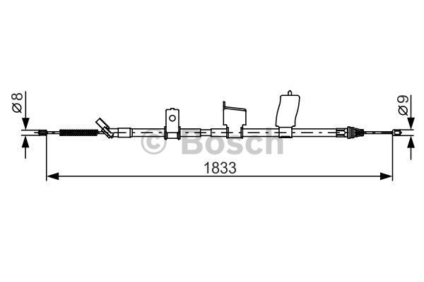 BOSCH trosas, stovėjimo stabdys 1 987 482 340