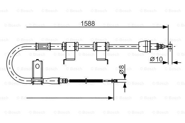 BOSCH Тросик, cтояночный тормоз 1 987 482 359