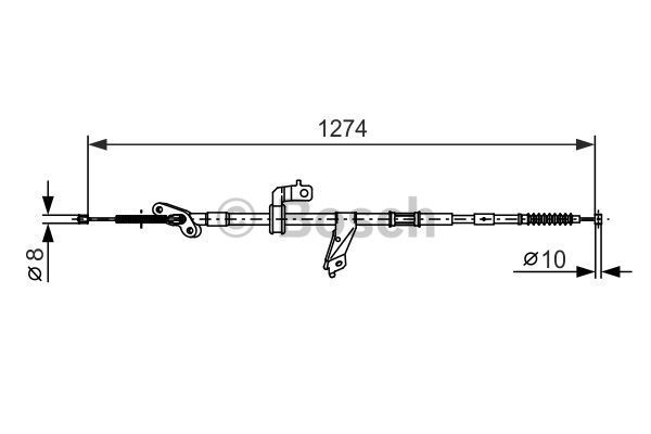 BOSCH Тросик, cтояночный тормоз 1 987 482 366