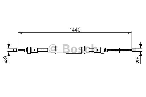 BOSCH Тросик, cтояночный тормоз 1 987 482 383