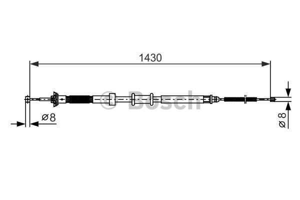 BOSCH trosas, stovėjimo stabdys 1 987 482 389