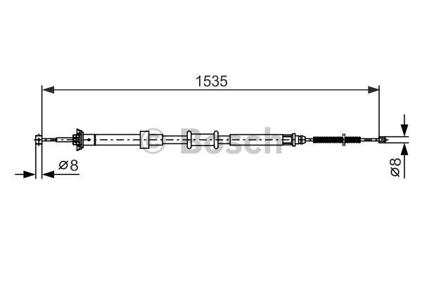 BOSCH Тросик, cтояночный тормоз 1 987 482 394