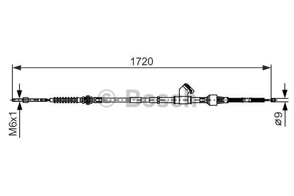 BOSCH Тросик, cтояночный тормоз 1 987 482 401