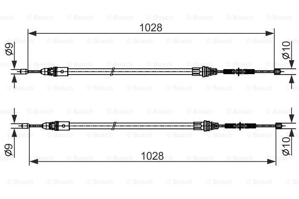 BOSCH trosas, stovėjimo stabdys 1 987 482 423