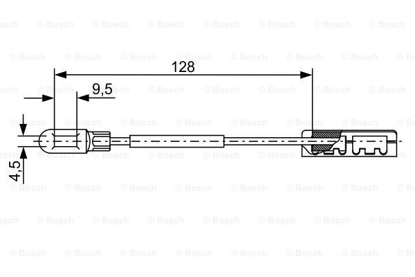 BOSCH trosas, stovėjimo stabdys 1 987 482 452