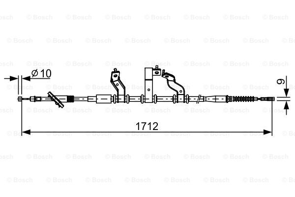 BOSCH Тросик, cтояночный тормоз 1 987 482 529