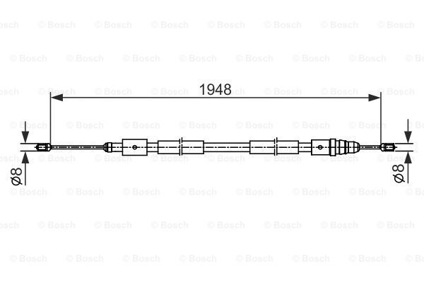 BOSCH trosas, stovėjimo stabdys 1 987 482 541