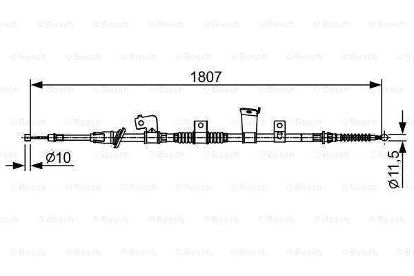 BOSCH trosas, stovėjimo stabdys 1 987 482 569