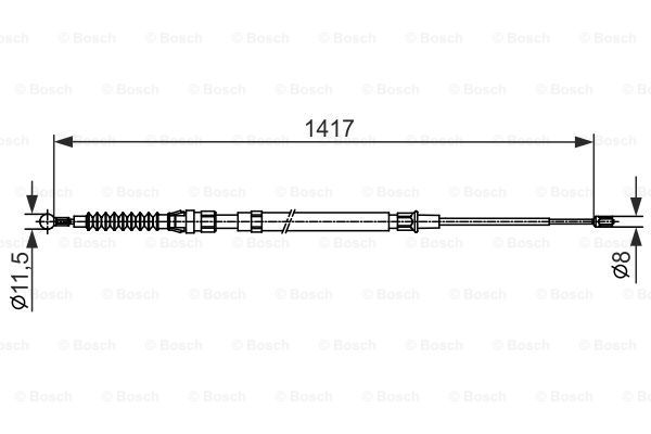 BOSCH trosas, stovėjimo stabdys 1 987 482 583