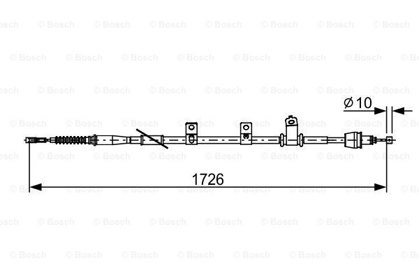 BOSCH trosas, stovėjimo stabdys 1 987 482 618