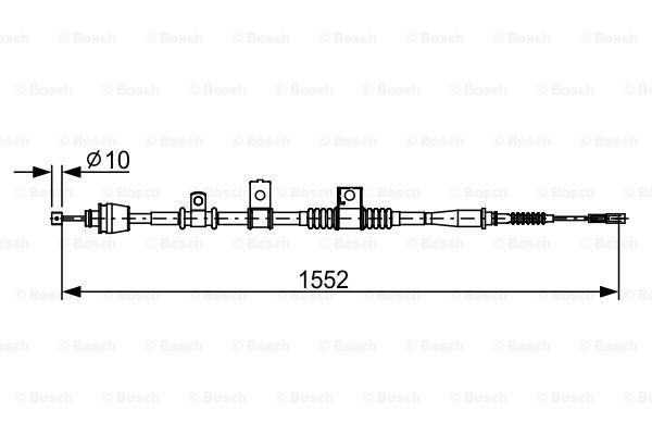 BOSCH Тросик, cтояночный тормоз 1 987 482 620