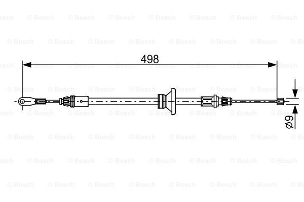 BOSCH Тросик, cтояночный тормоз 1 987 482 632