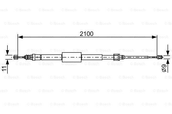 BOSCH Тросик, cтояночный тормоз 1 987 482 635