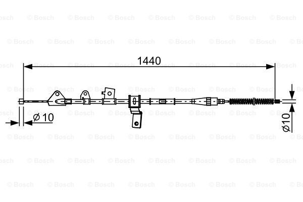 BOSCH Тросик, cтояночный тормоз 1 987 482 647