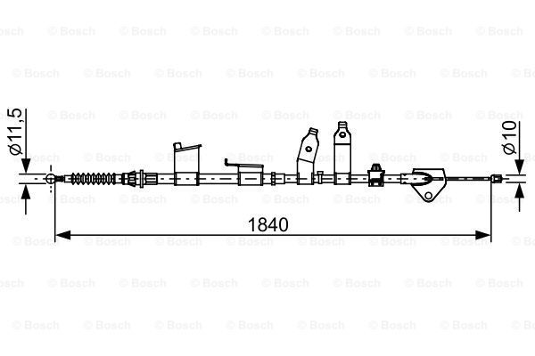 BOSCH trosas, stovėjimo stabdys 1 987 482 653