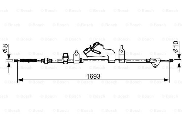 BOSCH trosas, stovėjimo stabdys 1 987 482 657