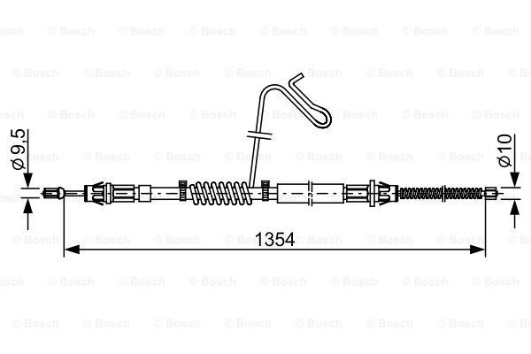 BOSCH trosas, stovėjimo stabdys 1 987 482 711