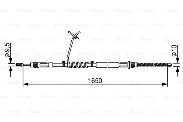 BOSCH Тросик, cтояночный тормоз 1 987 482 712