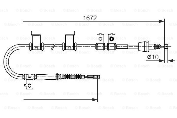 BOSCH Тросик, cтояночный тормоз 1 987 482 713