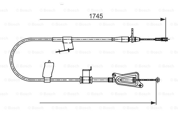 BOSCH trosas, stovėjimo stabdys 1 987 482 731