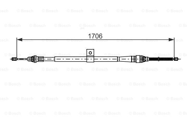 BOSCH trosas, stovėjimo stabdys 1 987 482 740