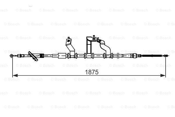 BOSCH trosas, stovėjimo stabdys 1 987 482 742