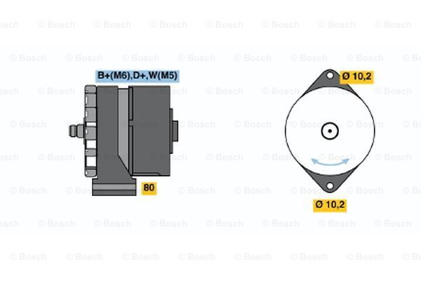 BOSCH kintamosios srovės generatorius 9 120 080 144