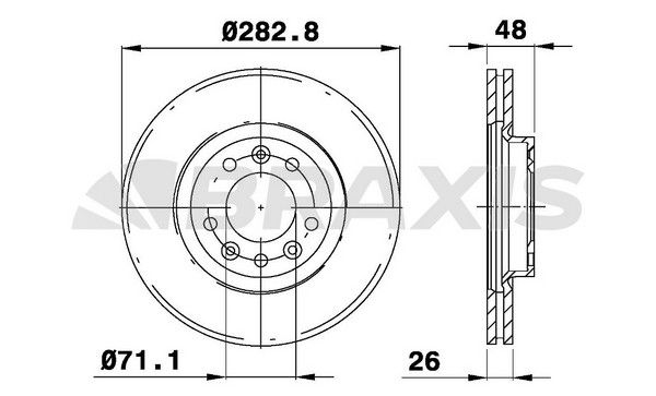 BRAXIS Тормозной диск AE0095