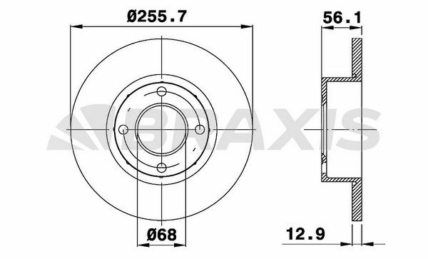 BRAXIS Тормозной диск AE0503