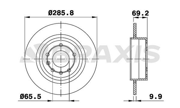 BRAXIS Тормозной диск AE0583