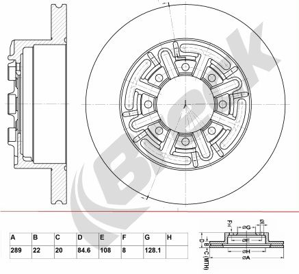 BRECK Тормозной диск BR 047 SA100