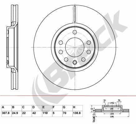 BRECK Тормозной диск BR 339 VA100