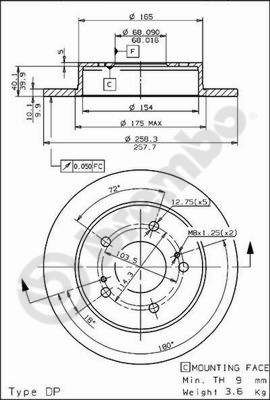 BRECO Тормозной диск BS 7440