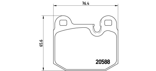 BREMBO stabdžių trinkelių rinkinys, diskinis stabdys P 06 006