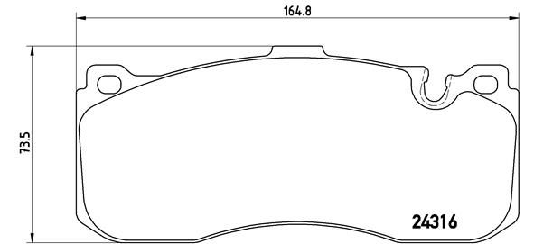 BREMBO stabdžių trinkelių rinkinys, diskinis stabdys P 06 041