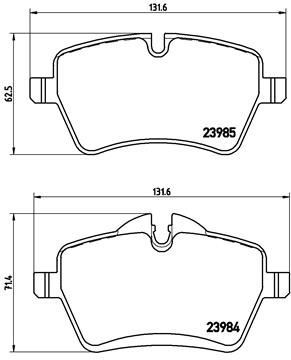 BREMBO stabdžių trinkelių rinkinys, diskinis stabdys P 06 051X