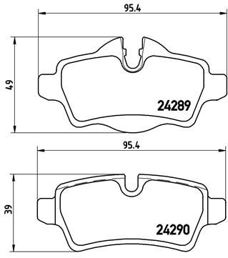 BREMBO Комплект тормозных колодок, дисковый тормоз P 06 052