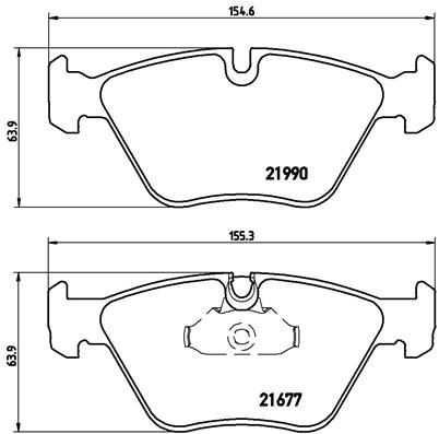 BREMBO stabdžių trinkelių rinkinys, diskinis stabdys P 06 065