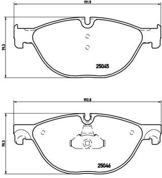 BREMBO stabdžių trinkelių rinkinys, diskinis stabdys P 06 076