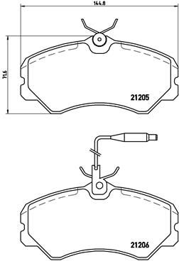 BREMBO stabdžių trinkelių rinkinys, diskinis stabdys P 23 023