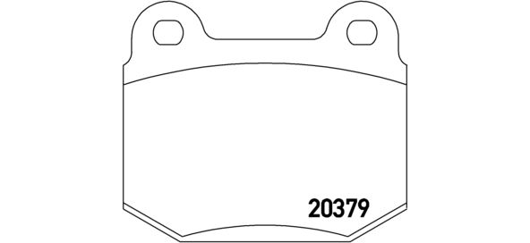BREMBO Комплект тормозных колодок, дисковый тормоз P 23 038