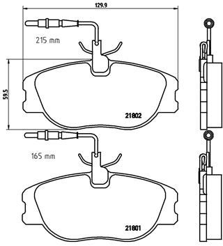 BREMBO stabdžių trinkelių rinkinys, diskinis stabdys P 23 061