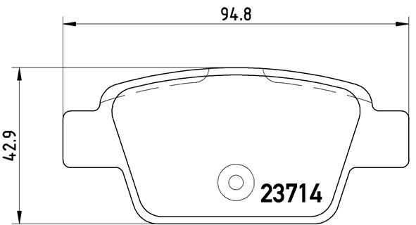 BREMBO Комплект тормозных колодок, дисковый тормоз P 23 080