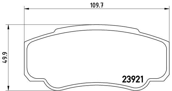 BREMBO stabdžių trinkelių rinkinys, diskinis stabdys P 23 093