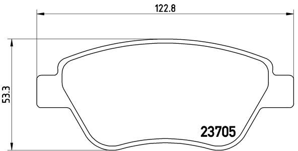 BREMBO stabdžių trinkelių rinkinys, diskinis stabdys P 23 099