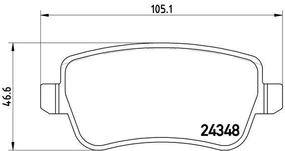 BREMBO stabdžių trinkelių rinkinys, diskinis stabdys P 23 102