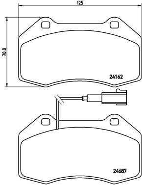 BREMBO Комплект тормозных колодок, дисковый тормоз P 23 117
