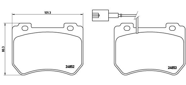 BREMBO stabdžių trinkelių rinkinys, diskinis stabdys P 23 129