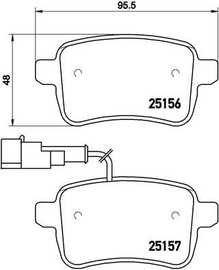 BREMBO stabdžių trinkelių rinkinys, diskinis stabdys P 23 133X