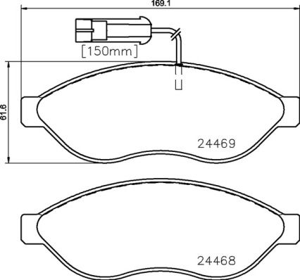 BREMBO Комплект тормозных колодок, дисковый тормоз P 23 144